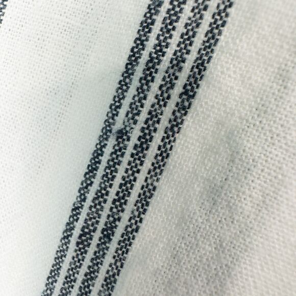 Orvis Striped Linen Blend Long Sleeve Button Up Shirt Womens Large Beach Preppy - Picture 11 of 16